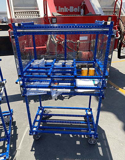 Covered Label Cart