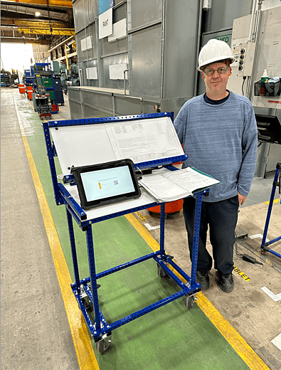 Angled Drawing Cart w/ Tablet Room