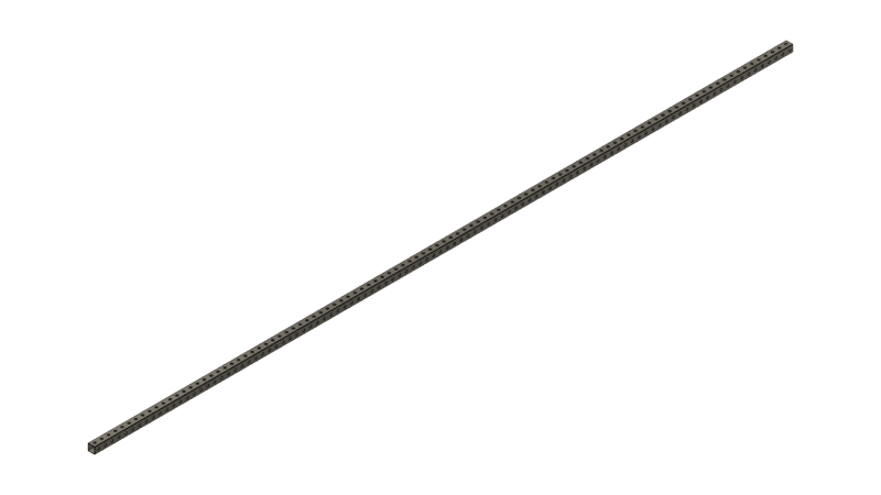 Grey Tube 102" x 1" x 1"