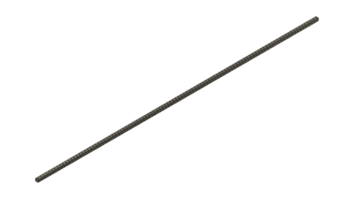 Red Tube 102" x 1" x 1"