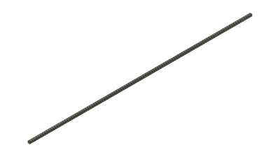 Grey Tube 108" x 1" x 1"