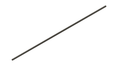 Grey Tube 114" x 1" x 1"