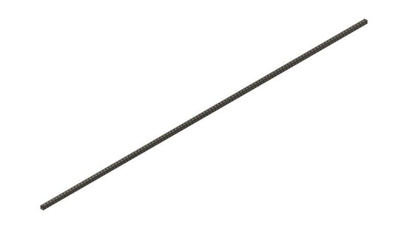 Grey Tube 114" x 1" x 1"