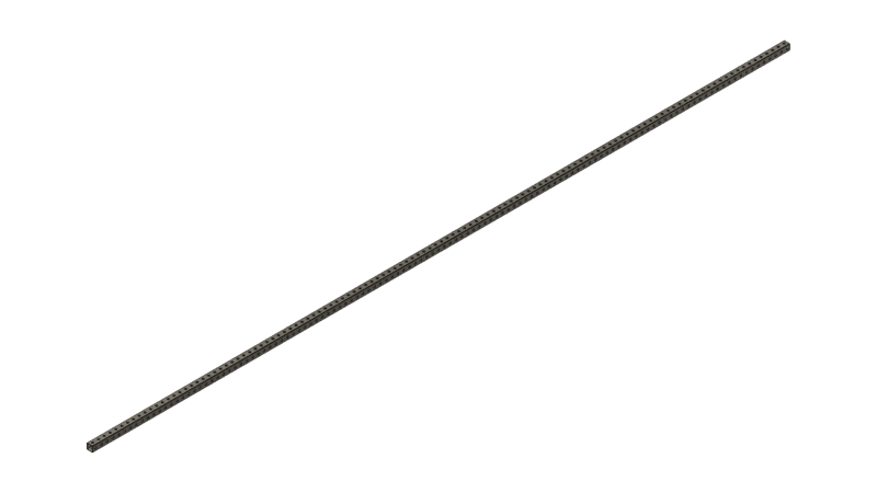 Grey Tube 120" x 1" x 1"