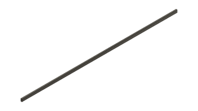 120" Tube  1" x 2" - Grey