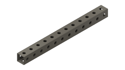 Grey Tube 12" x 1" x 1"