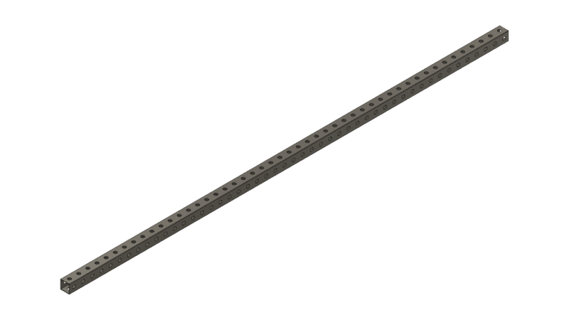Grey Tube 48" x 1" x 1"