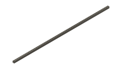 Grey Tube 60" x 1" x 1"