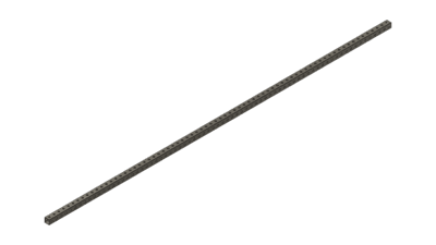 Grey Tube 72" x 1" x 1"