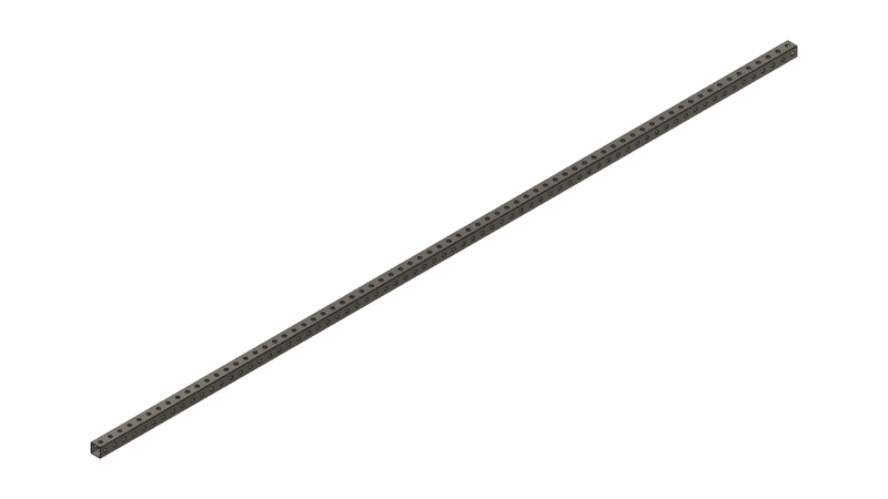 Grey Tube 72" x 1" x 1"