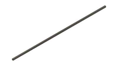 Grey Tube 78" x 1" x 1"
