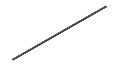 Grey Tube 84" x 1" x 1"
