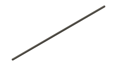 Grey Tube 90" x 1" x 1"