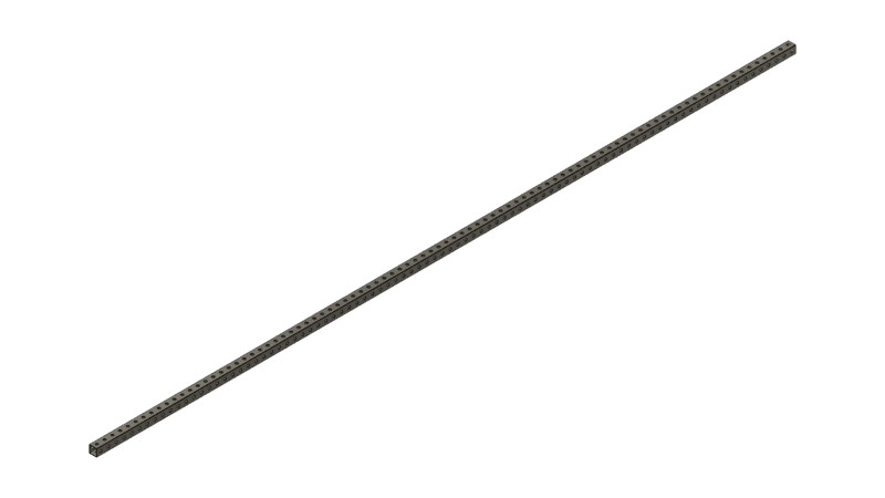 Red Tube 90" x 1" x 1"