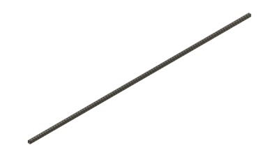 Grey Tube 96" x 1" x 1"