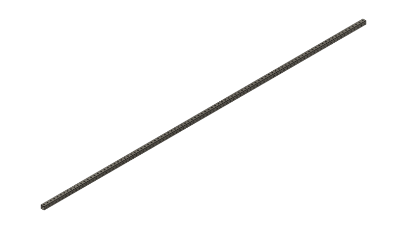 Grey Tube 96" x 1" x 1"